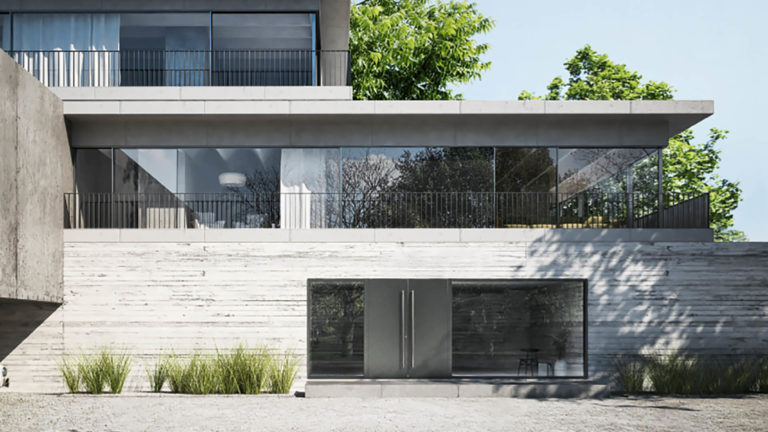a modern architectural house